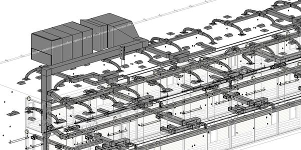 MEP Drafting example of electrical and HVAC design from ARY Engineering